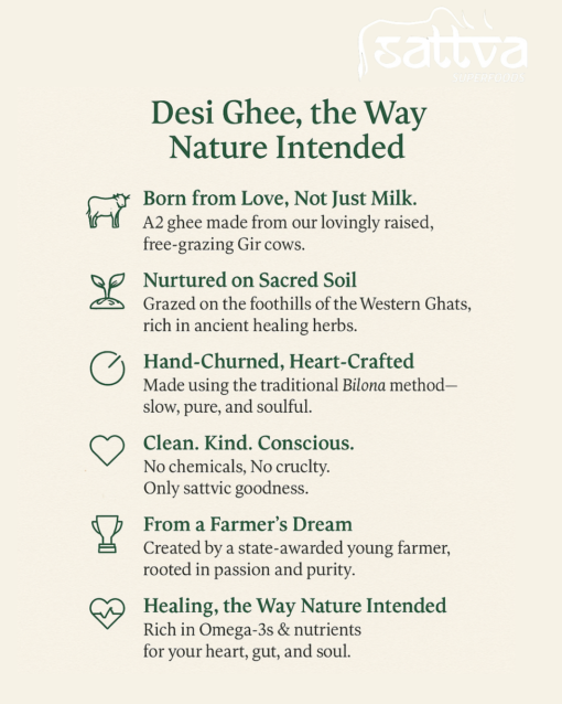 A2 Desi Gir cow Cultured Ghee (Premium Pack) - 500ml - Image 2